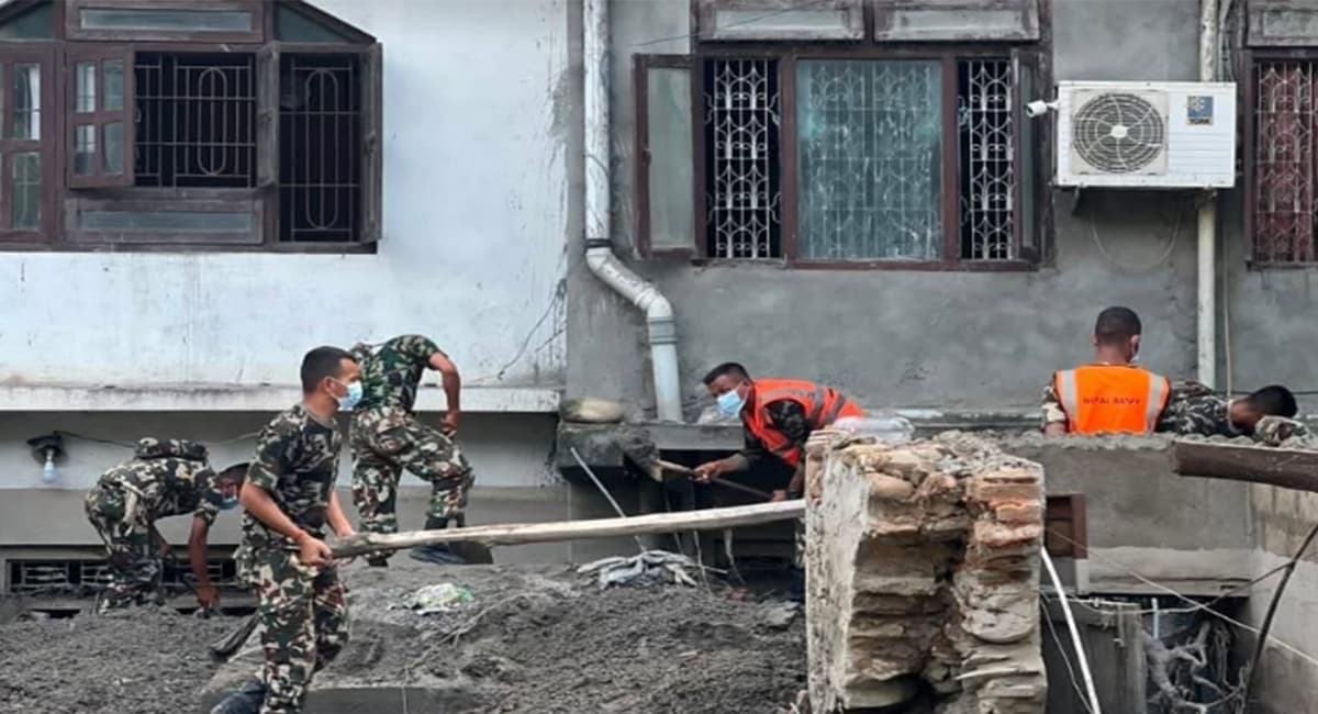 Flood-Hit Homes Cleaned Up in Dhading