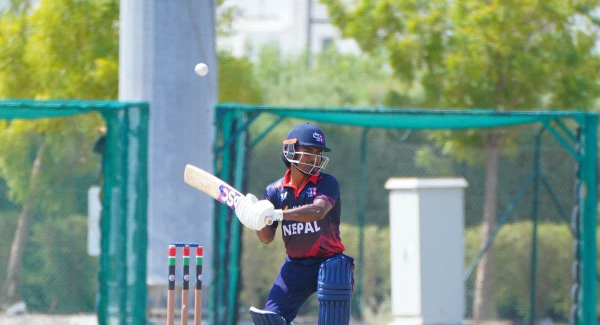 Rohit Paudel Hits Fifty Against Oman in World Cup League 2