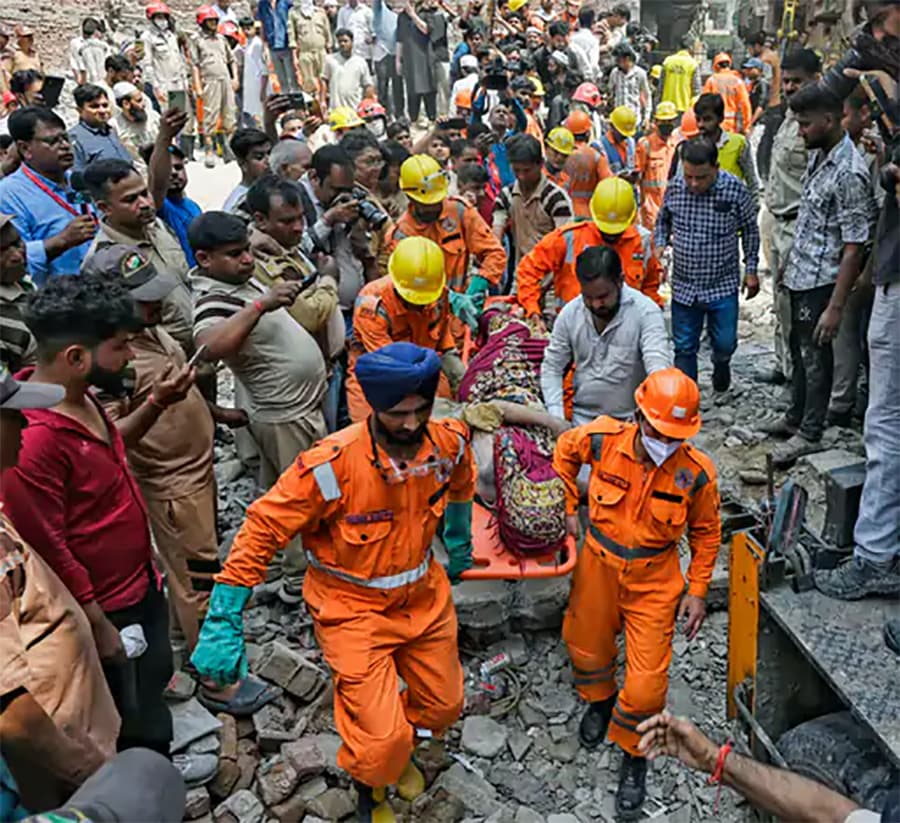 Delhi Building Collapse: 6 Dead, Several Injured