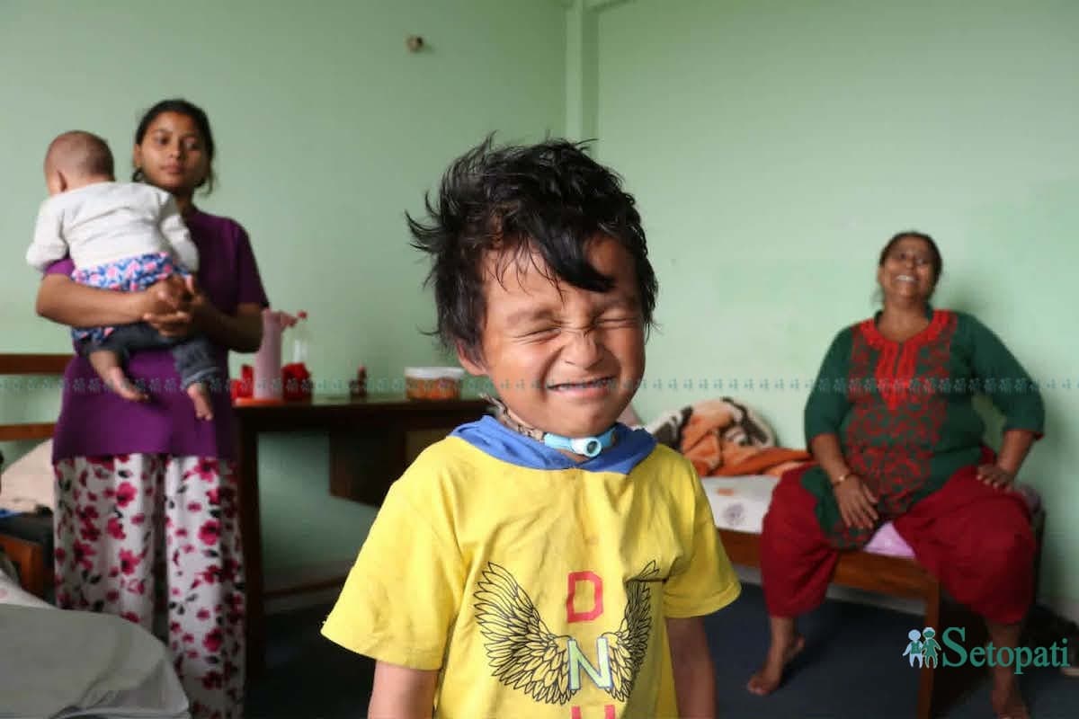 Treatment Begins for सक्षम with Throat Pipe